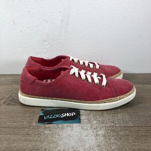 Vionic Hattie Low Top Lace Up Red Flat Sneakers Women's 10 VS223